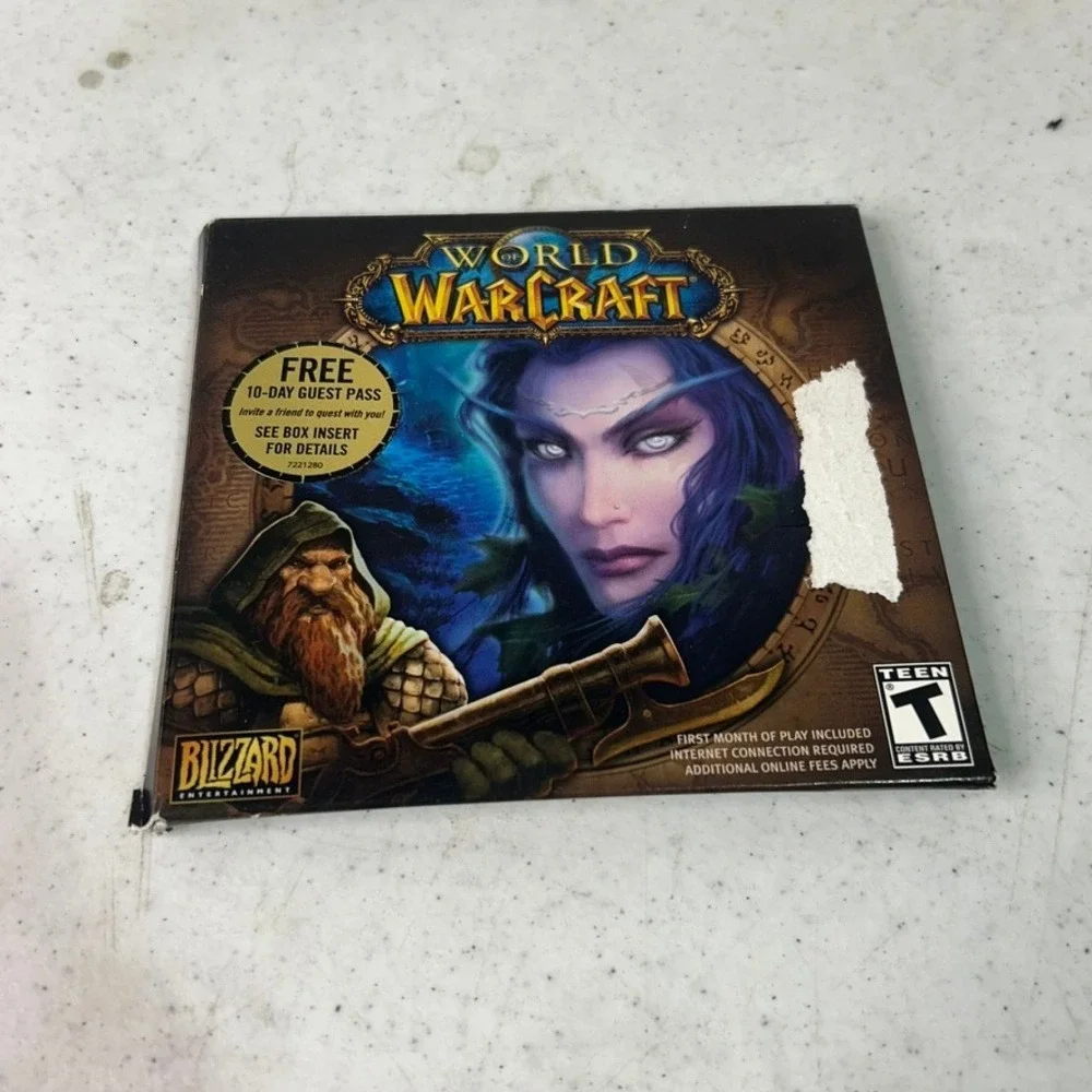 World of Warcraft PC Game 4 Disc Set Original Blizzard Entertainment Vintage